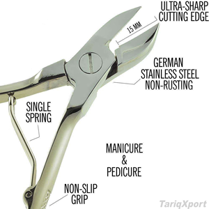 Cortaúñas de Acero Inoxidable con Cuchilla Plana de 15 mm, Punta Afilada, Duradero, para Uñas de los Pies y de las Manos, Uso Adulto, Apertura de Mandíbula Ancha y Simple - Product Image 6