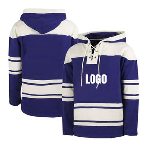 Sweat à capuche unisexe en polaire épaisse anti-humidité pour hockey sur glace, grandes tailles, impression personnalisée sur le devant, tenue d'équipe, service OEM/ODM disponible - Product Image 4