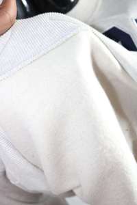Sweat-shirt à col rond unisexe en coton molletonné blanc, coupe oversize, broderie personnalisée, usine de vêtements en coton molletonné - Product Image 3