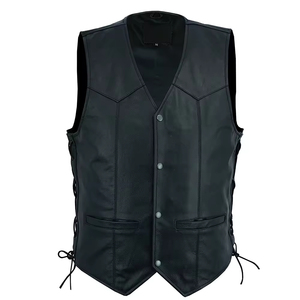 Chaleco de cuero sin mangas a la moda para hombre, talla grande, fabricante pakistaní de chalecos de cuero. - Product Image 5