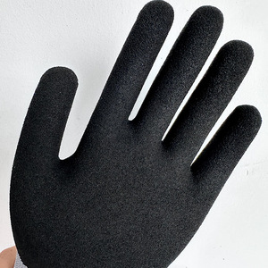 Gants de travail et de jardin résistants aux coupures, en nylon 15 jauges enduit de nitrile, imperméables, niveau de protection ANSI/ISEA 1, directement de l'usine - Product Image 4