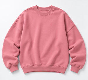 Sudadera Oversize de Cuello Redondo para Mujer, Color Sólido, Hombros Caídos, Manga Larga, Felpa, Rosa, Ropa de Otoño - Product Image 4