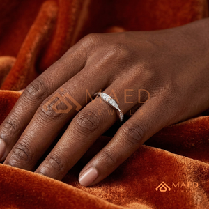 Luxury 10K/14K/18K Silver <b>Diamond</b> Wedding <b>Ring</b> Alternating Baguette and Round <b>Diamond</b> <b>Ring</b> | Lab Grown <b>Diamond</b> Anniversary <b>Ring</b> - Product Image 4