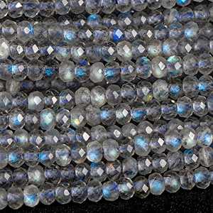 ลูกปัดลาบราดอไรต์ใส แท้จากธรรมชาติ ร้อยเป็นเส้นเต็มเม็ด ทรงเหลี่ยม รอนเดลล์ ลูกปัดหลวม 15 นิ้ว ขายส่งจำนวนมาก - Product Image 6