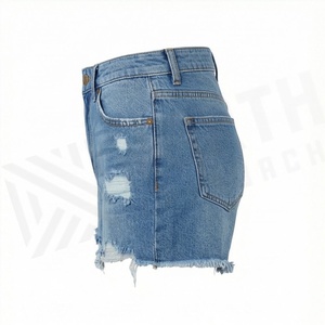 Design Breathable Denim Shorts Womens <b>Button</b> Closure Cotton Booty <b>Jeans</b> Girls Casual Streetwear Fashion Trendy Garments - Product Image 3