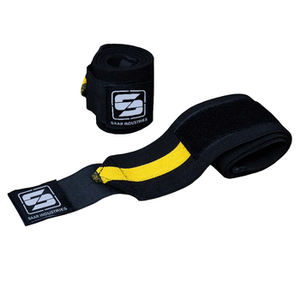 Enrouleur de poignet noir de haute qualité avec logo de marque personnalisé imprimé, équipement de musculation pour l'été, outil d'entraînement pour la musculation - Product Image 1