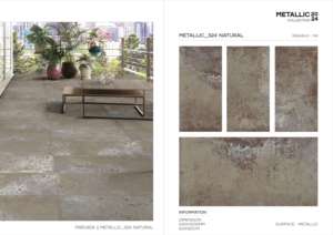 Carreaux de porcelaine effet brillant, surface métallisée, dimensions 60x120cm, 600x1200mm, 24x48, pour projets intérieurs haut de gamme - Product Image 2