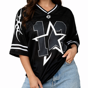 Camiseta de Fútbol Americano Unisex, Personalizada, de Malla, Corte Holgado, Antibacteriana, Impresión por Sublimación, Marca Privada OEM, Hecho en EE. UU. - Product Image 4