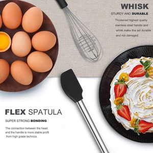 Set di 33 Utensili da Cucina in Silicone e Acciaio Inossidabile, Spatole e Cucchiai Antiaderenti, Accessori da Cucina - Product Image 3