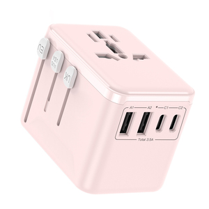 Universal Compact Travel Adapter Travel Adapter USB PD Ports Portable Charger Plug Travel Socket Converter for US/EU/AU - Product Image 2