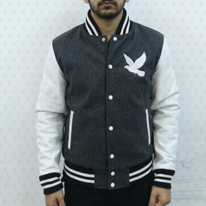 Fabricant OEM, vente en gros de vestes Letterman de haute qualité pour hommes, veste varsity vintage personnalisée, streetwear d'hiver, veste varsity blanche - Product Image 1