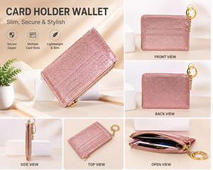 WRIZA Aluminum Zipper <b>Card</b> <b>Holder</b> <b>Slim</b> Secure Wallet Alternative with Premium Construction for Professional Daily Use - Product Image 5