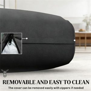 Cuscino Nero Spesso per Mobili da Terrazzo, Cuscino per Divano da Esterno (Solo Cuscino) - Product Image 4