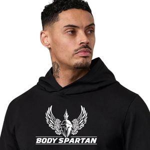 Sweat-shirt à capuche noir pour homme, décontracté, léger, à manches longues, vêtements de sport, streetwear, sweat-shirt tendance - Product Image 3