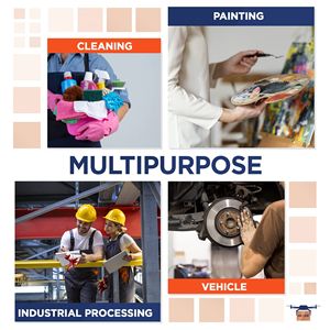 Monouso Hazmat X-Large paintors Suit 5 tute gialle 82 GSM polietilene polipropilene maniche lunghe aperto taglio laboratorio - Product Image 5