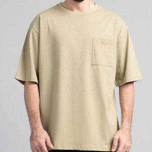 Camiseta de Corte Holgado para Hombre, Algodón Grueso, Estilo Casual, Moda Informal, Proveedor de Ropa de Marca Privada, Venta al Por Mayor - Product Image 2