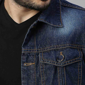 Custom Logo Design <b>Jeans</b> <b>Jacket</b> for <b>Men</b> Casual Wear Premium Quality <b>Men's</b> Streetwear Fashion <b>Jeans</b> <b>Jacket</b> - Product Image 3