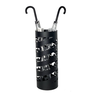 Modern <b>Metal</b> Umbrella Stand Antique Brass Finish Freestanding One-Sided Capacity Frame Structure Home Decoration Umbrella Stand - Product Image 5