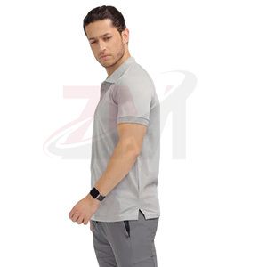 Camisetas de golf para hombre con logotipo bordado personalizado, de alta calidad, tejidas, transpirables, de poliéster y algodón. - Product Image 2