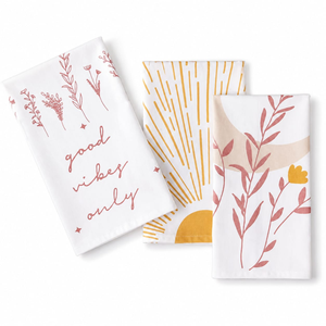 Juego de Paños de Cocina de Algodón Premium |   Paño de Limpieza de Cocina Suave y Absorbente para Secar Platos y Cristalería |   Paño de Cocina Reutilizable para Té - Product Image 1
