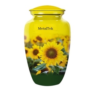 Urna Funeraria Clásica con Diseño de Girasol Personalizado y Colorido, Recuerdo Funerario Decorativo para Cenizas de Adultos, Hombres y Mujeres - Product Image 5