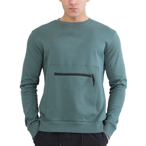 Sweat-shirt pour homme, col rond, en molleton de coton doux, idéal pour l'hiver, manches longues, respirant, confortable, pour tous les jours et la salle de sport. - Product Image 1