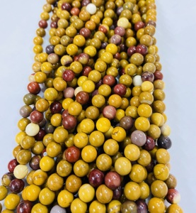 Rare Gems Factory Mookaite Jasper Round Stone <b>Beads</b> Strands 15.5" Multi-Color From Rajasthan for Jewelry Making - Product Image 3