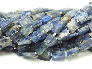 Perle de kyanite bleue, cristal naturel brut, forme rectangulaire, 16 pouces, 10-15 mm de long, environ, pour la fabrication de bijoux - Product Image 5