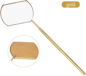 Gold Plated Stainless Steel 3X Reflective OEM Beauty Tools Eyelash <b>Mirrors</b> Smooth Finishing Lash <b>Mirrors</b> - Product Image 3