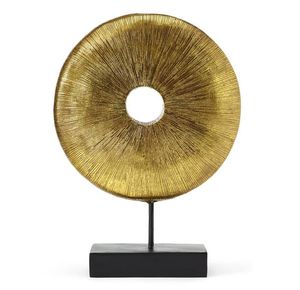 Modern Round Resin <b>Gold</b>-Plated Decorative Sculpture For Living Room Tabletop Display Home Decoration Wedding <b>Table</b> Decoration - Product Image 3