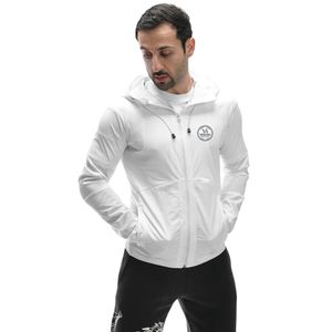 Veste coupe-vent Storm Wind Breaker, couleur blanche, légère, coupe-vent, imperméable, respirante, fermeture éclair intégrale, course à pied, randonnée, sports de plein air, pour hommes - Product Image 3