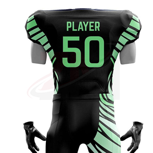 Maillot de football noir et vert pour homme, numéro 50, en polyester respirant, taille adulte, impression par sublimation, tenue d'équipe - Product Image 4