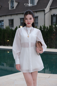 RTS Coshe Stella Básico Casual Croptop Camisa de gasa Falda Conjunto Ecológico Estilo dulce Cintura natural Uso diario de Vietnam - Product Image 2