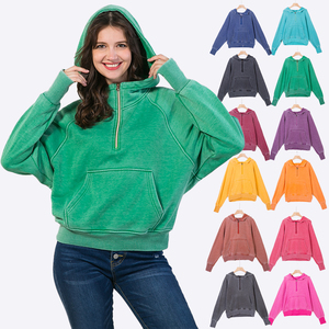 Sweat-shirt à capuche zippé pour femmes et hommes, 300 GSM, doux, manches longues, vêtements de sport décontractés, vêtements de détente, sweat-shirt chaud pour l'extérieur - Product Image 4