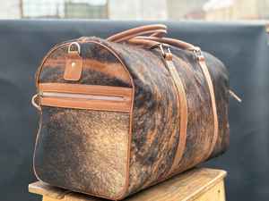 Bolsa de Viaje de Cuero Genuino, Estilo Vintage, con Cierre, Ligera, Portátil, de Gran Capacidad, para Llevar Equipaje - Product Image 6