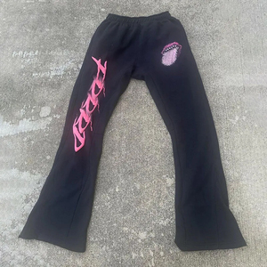 Sudadera con capucha y pantalones de chándal de algodón 100% con estampado gráfico propio, precio económico, MOQ bajo, talla de EE. UU., estilo urbano. - Product Image 2