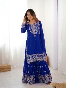 Anarkali Salwar Kameez de Tela Faux Georgette Premium Especial para Mujeres Musulmanas, de Alta Calidad y el Mejor Color, Lavable a Máquina, a Precio de Mayoreo - Product Image 2