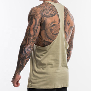 Chaleco Deportivo Casual para Hombre, Tejido Transpirable y Ecológico, 100% Algodón, Sin Mangas, Estilo Racerback para Gimnasio, con Logotipo Frontal - Product Image 4