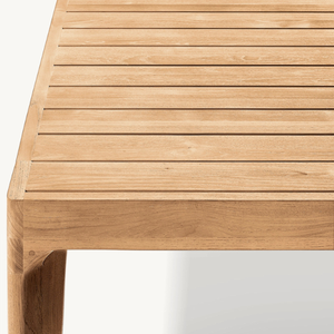 Mesa de Comedor Rectangular de Madera de Teca Sólida para Uso en Exteriores, Diseño Moderno y Simple, Muebles de Exterior Duraderos - Product Image 2