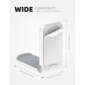 Adhesive Headphone Stand Sticky Headset Hanger with Desk Clip Earphone Holder <b>Hook</b> Mount Accessory - Product Image 3