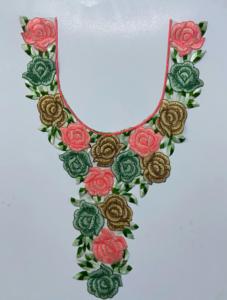 Designer Embroidery Sew-On Neck Anarkali Kurti Long Ethnic Gown Style Dress with <b>Tissue</b> Fabric Sequins for <b>Weddings</b> Festivals - Product Image 4