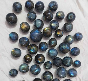 Natural Crystal Flashy Labradorite Sphere Ball Hand-Polished Healing Gemstone for Feng Shui Home Decor and Love <b>Mascot</b> - Product Image 2