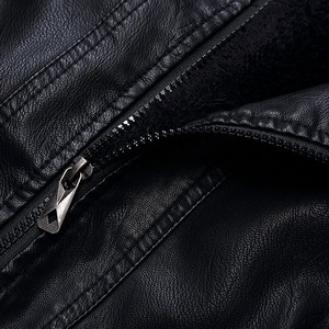 <b>Winter</b> Men's Casual Zipper <b>Leather</b> <b>Jacket</b> Men Long Sleeve <b>Leather</b> Fashion <b>Jacket</b> for Men - Product Image 5