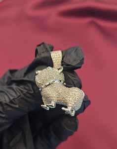 จี้รูปสุนัขการ์ตูนประดับเพชรโมอิสซาไนต์ พร้อมตัวเรือนเงินแท้ 925 รูปทรงการ์ตูนสัตว์ สำหรับจี้และเครื่องประดับชั้นดี - Product Image 4