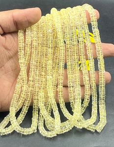 AAA Lemon Quartz Faceted <b>Stone</b> <b>Beads</b> Tyre Shape Design 5-6mm 16 Inches Strands Natural Gemstone For Jewelry Making - Product Image 6