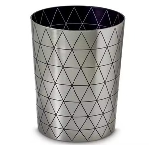Modern Metal Dust <b>Bin</b> with Sleek Body Eco-Friendly Indoor/Outdoor Use for Stylish <b>Storage</b> in Living Room Bedroom Kitchen - Product Image 4