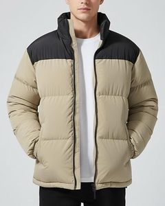 Heavyweight Winter Puffer Jacket Mens Warm <b>Padded</b> Bubble <b>Coat</b> Stand Collar Windproof Outerwear Custom - Product Image 5