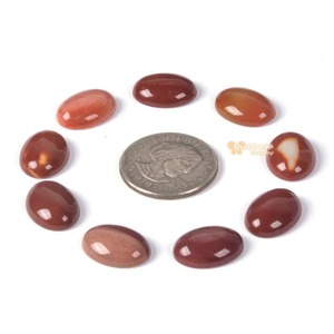 Cabochon ovale en jaspe mookaïte rouge naturel de 18 mm - Certifié par un tiers - Magnifiques pierres précieuses pour la fabrication de bijoux - Product Image 6
