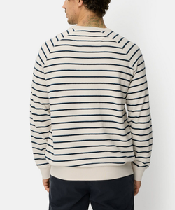 Sweat-shirt pour homme en molleton tricoté décontracté, personnalisé avec logo OEM, automne-hiver, rayé, en coton/polyester, 340 GSM - Product Image 2