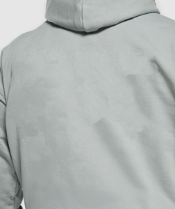 Sudadera con Capucha Gris Claro para Hombre, Corte Regular, Felpa de Algodón, Bolsillo Delantero, Logotipo de Llama, Ropa Casual de Otoño - Product Image 3